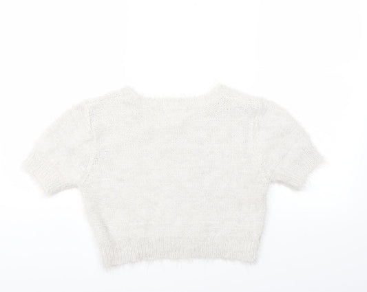 Missguided Womens Grey  Knit Pullover Jumper Size 10