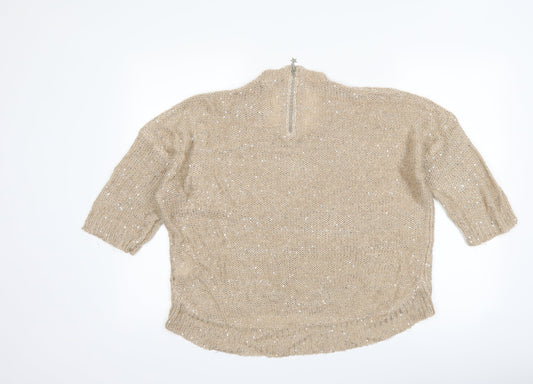 Jane Norman Womens Brown   Pullover Jumper Size 14