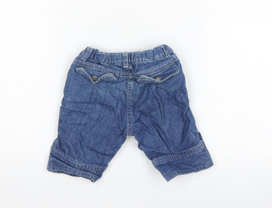 Vertbaudet Girls Blue  Denim Capri Jeans Size 18-24 Months