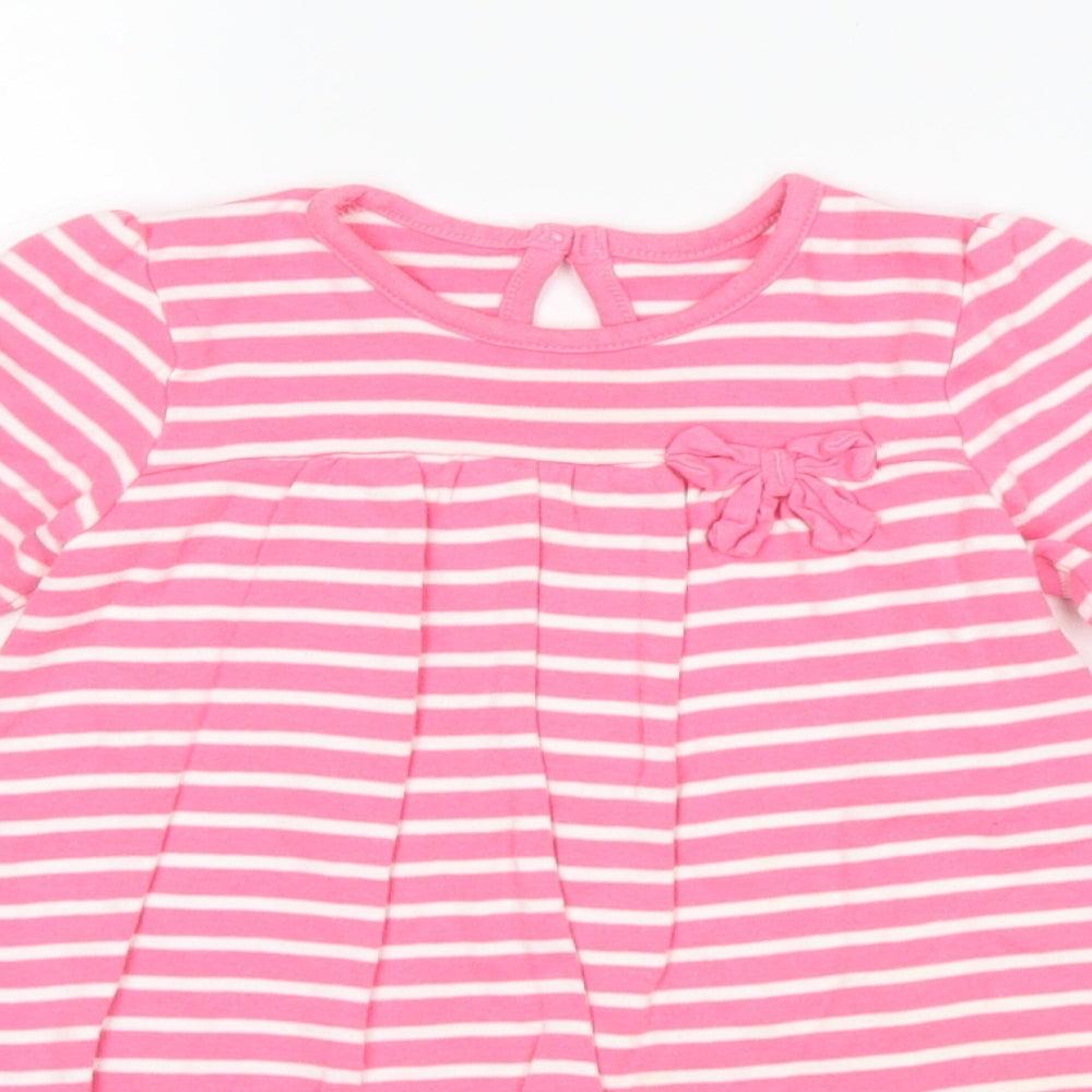 George Girls Pink Striped  Shift  Size 12-18 Months