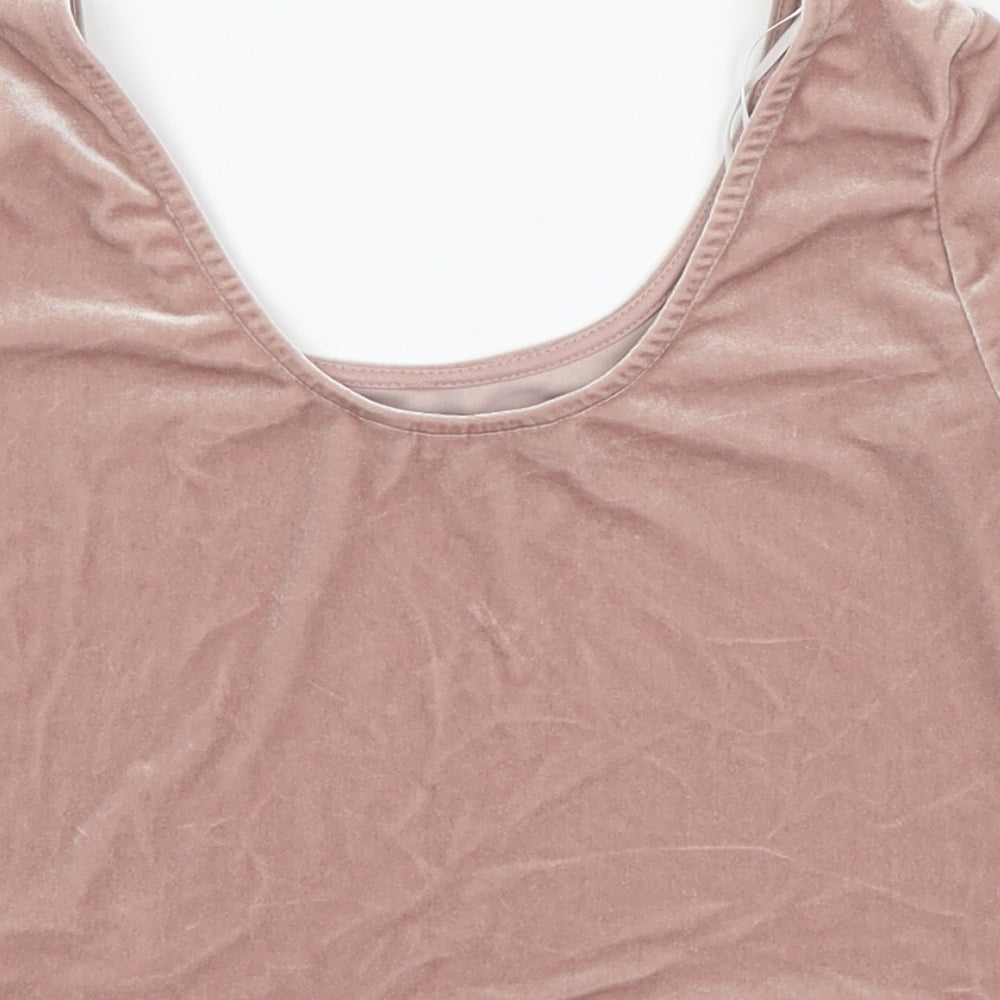 New Look Womens Pink   Cropped T-Shirt Size 10
