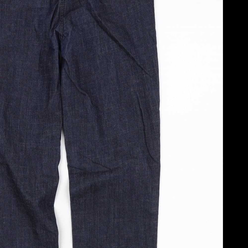 M&Co Womens Blue  Denim Straight Jeans Size 10 L23 in