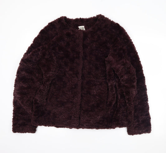 Saint Womens Purple   Jacket Coatigan Size M