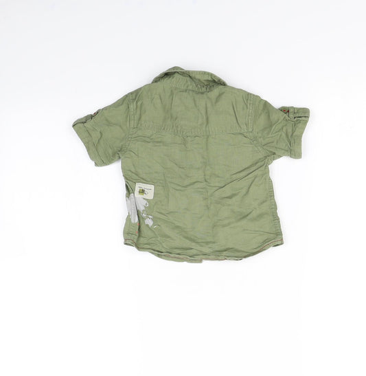 NEXT Boys Green   Basic Button-Up Size 6-9 Months