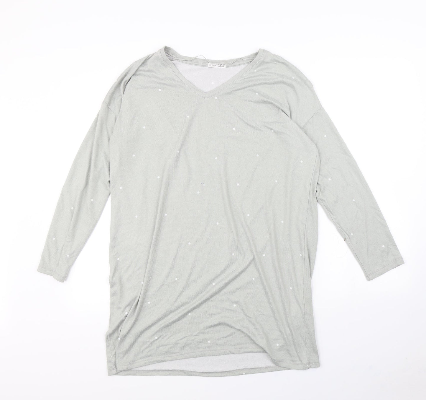 Oysho Womens Green Polka Dot  Pullover Jumper Size S