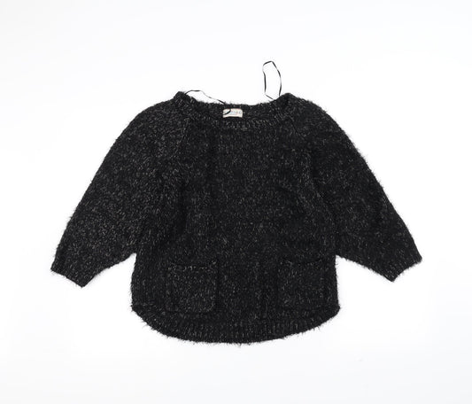 Marks and Spencer Womens Black  Knit Pullover Jumper Size 10