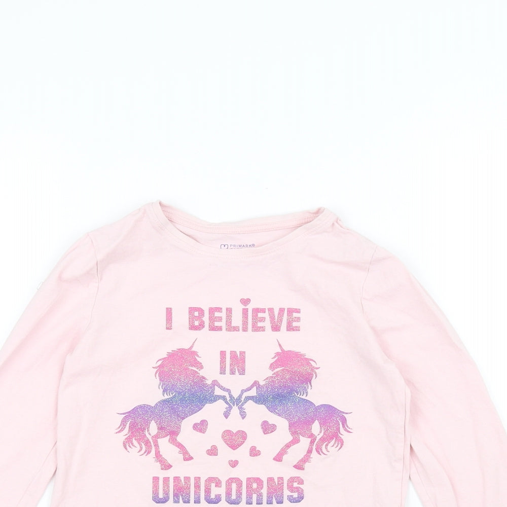 Primark Girls Pink   Basic T-Shirt Size 9-10 Years