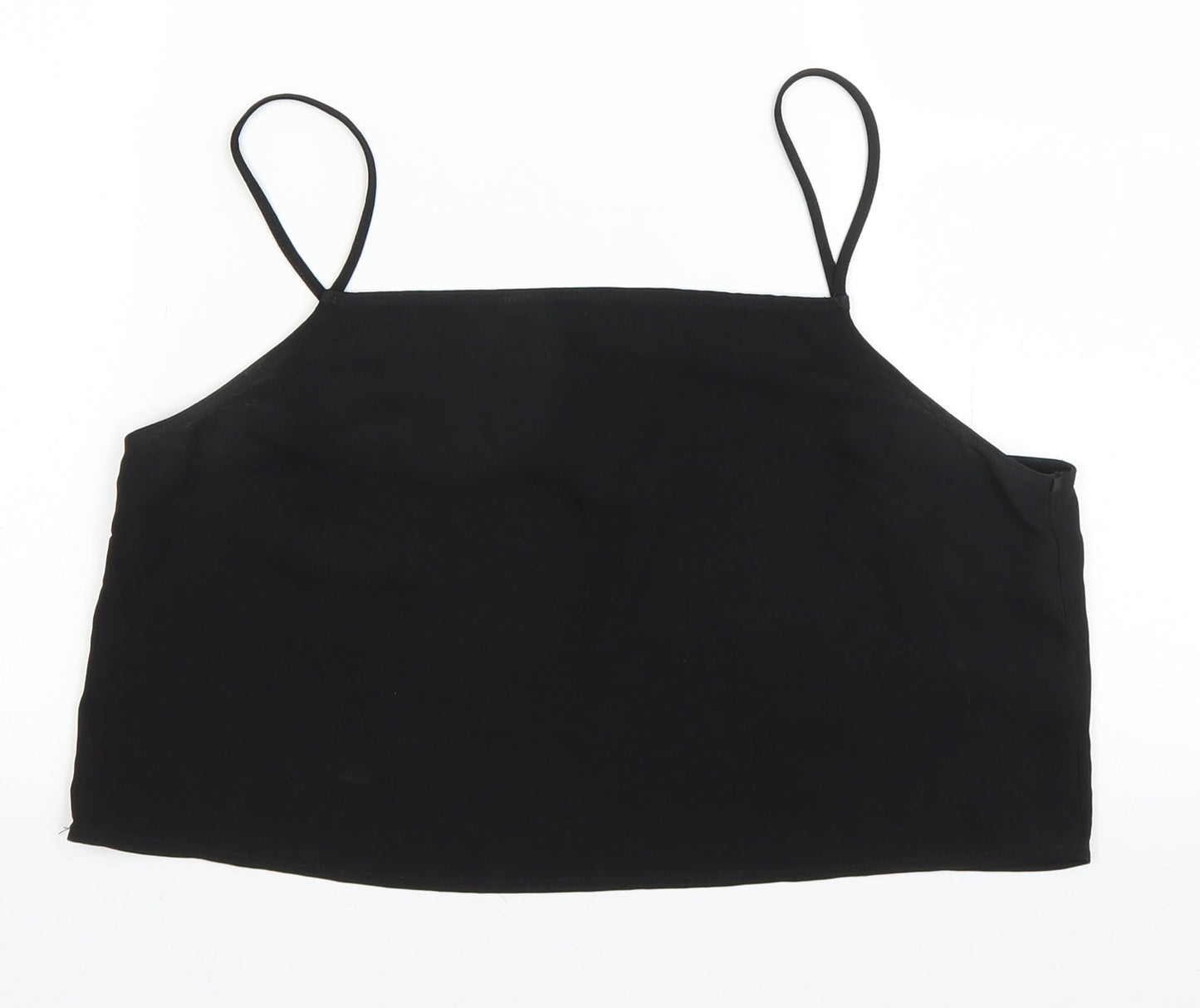Topshop Womens Black   Cropped Blouse Size 12