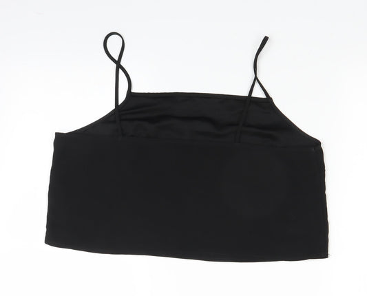 Topshop Womens Black   Cropped Blouse Size 12