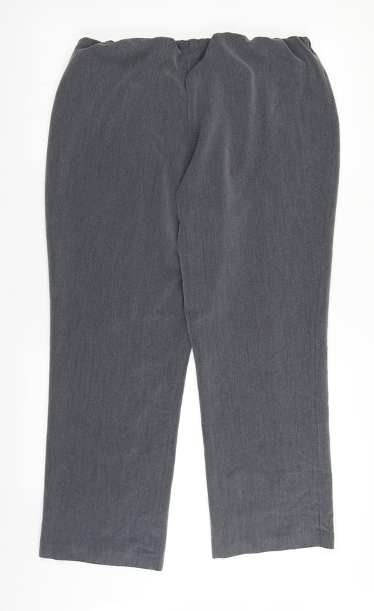 BM Womens Grey   Trousers  Size 16 L25 in