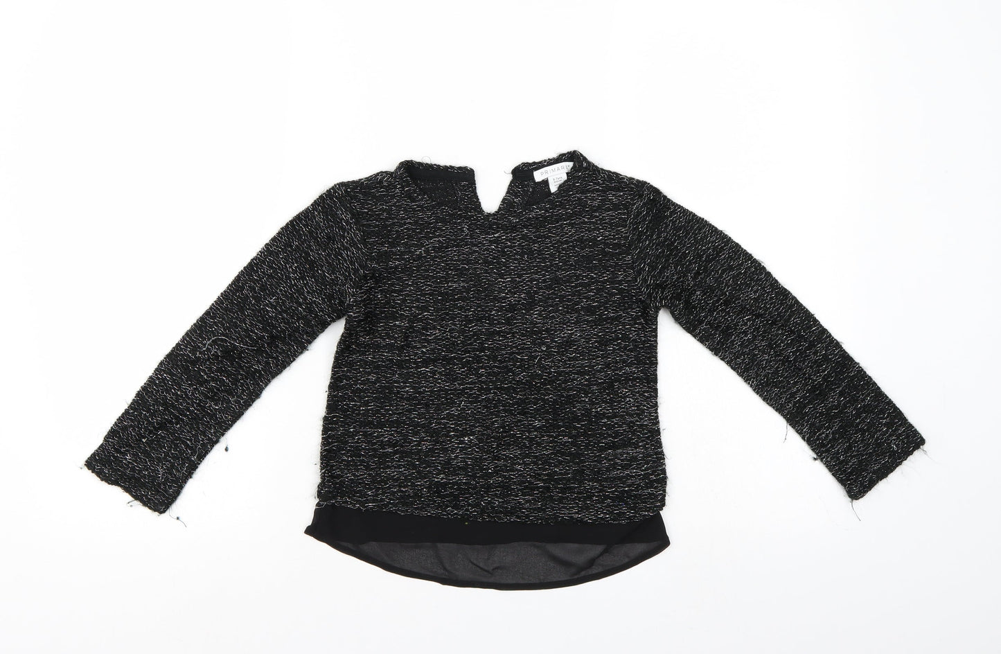 Primark Girls Black   Pullover Jumper Size 6-7 Years