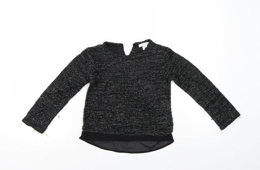 Primark Girls Black   Pullover Jumper Size 6-7 Years