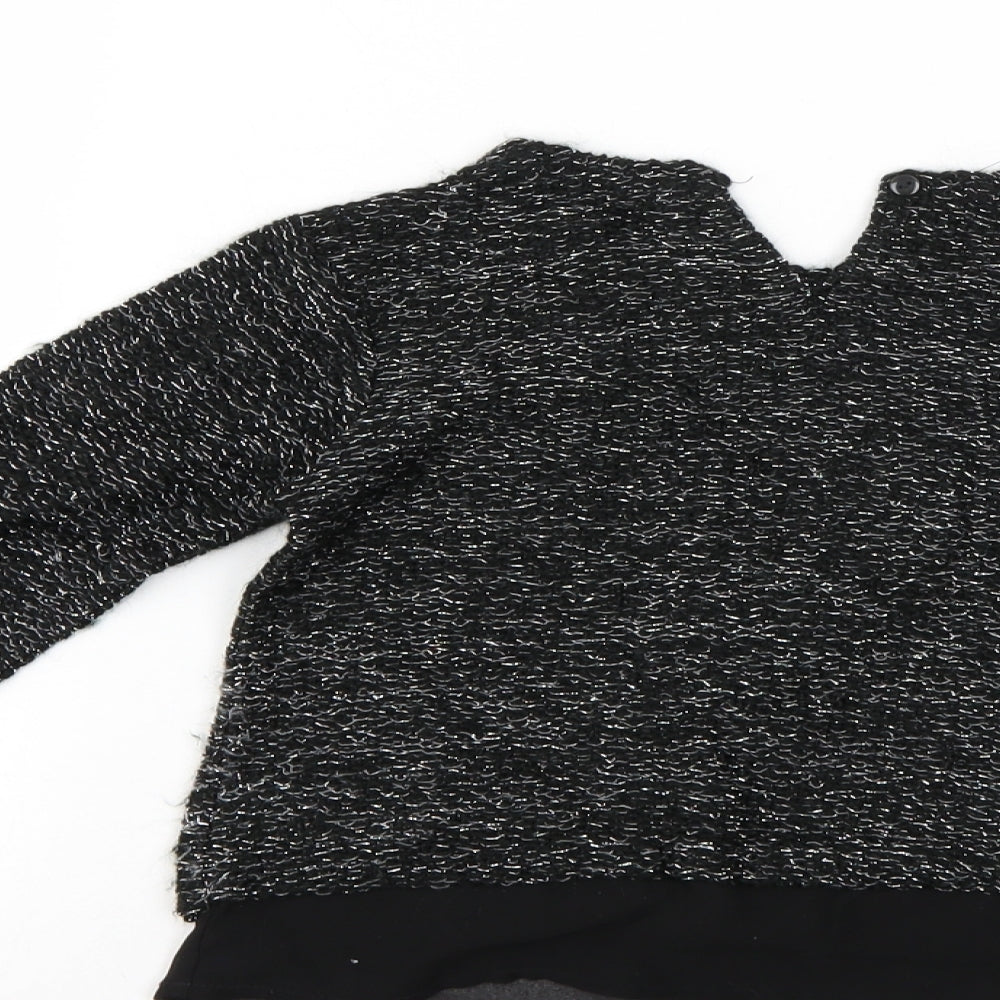 Primark Girls Black   Pullover Jumper Size 6-7 Years
