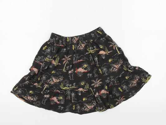 TU Girls Black Geometric  Flare Skirt Size 5 Years