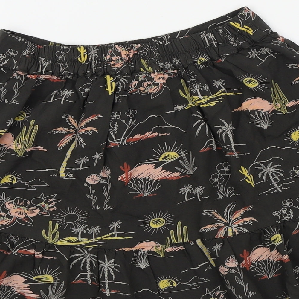 TU Girls Black Geometric  Flare Skirt Size 5 Years