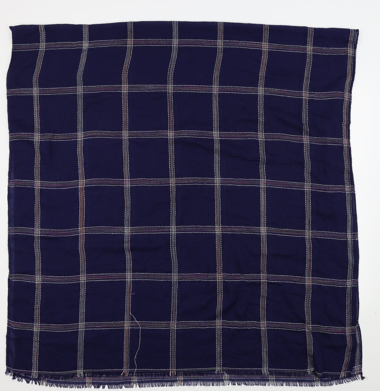 Preworn  Blue Check   Scarf