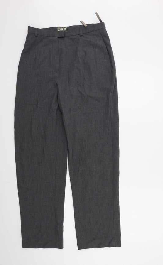 Yessica Womens Grey   Trousers  Size 14 L30 in