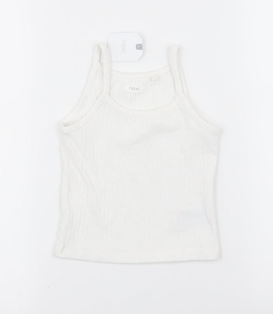 NEXT Girls White   Basic Tank Size 4 Years