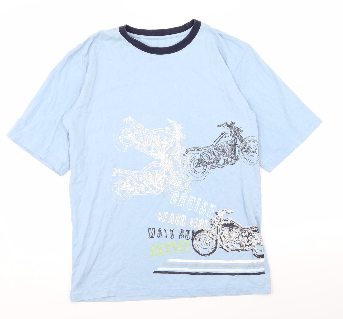 Matalan Boys Blue   Basic T-Shirt Size 12-13 Years