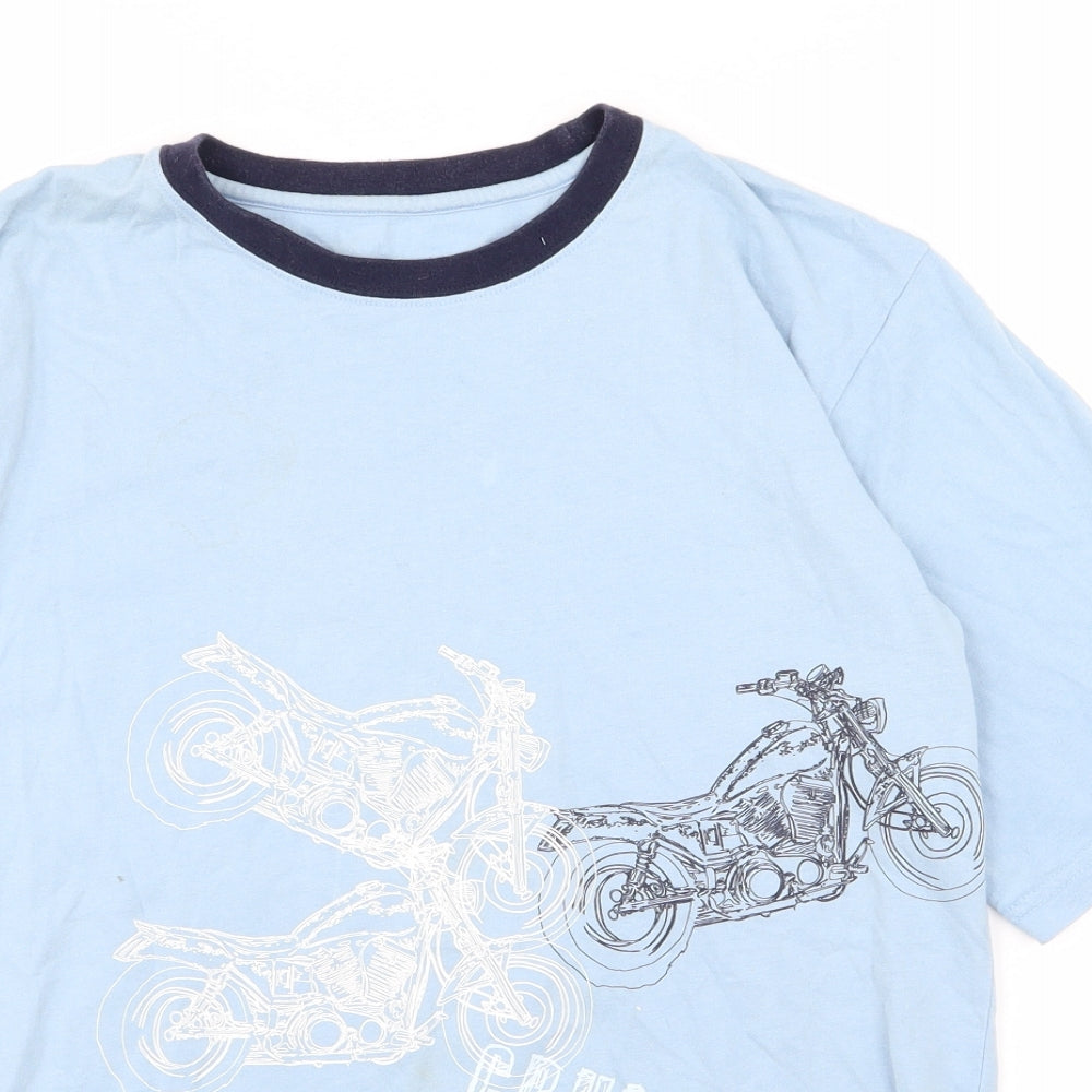 Matalan Boys Blue   Basic T-Shirt Size 12-13 Years