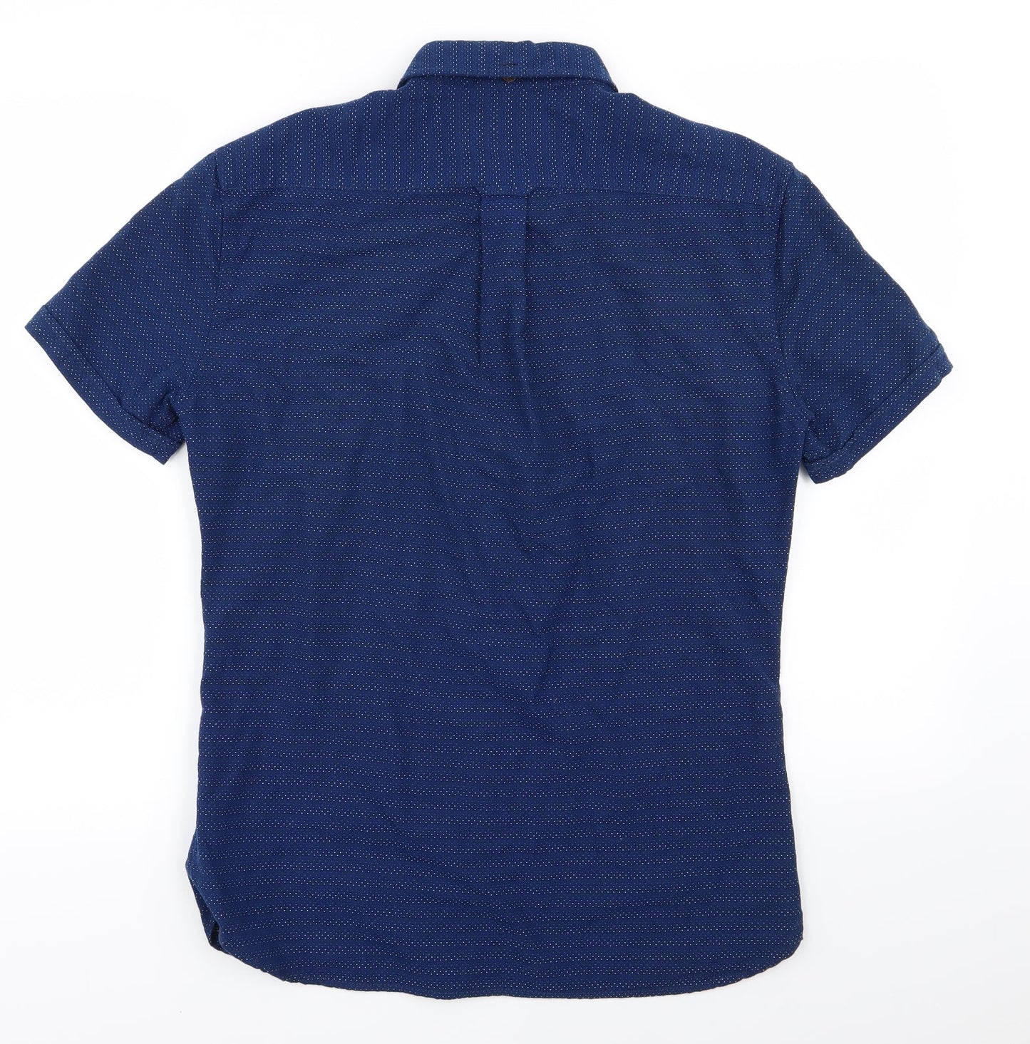 NEXT Mens Blue Polka Dot   Button-Up Size S