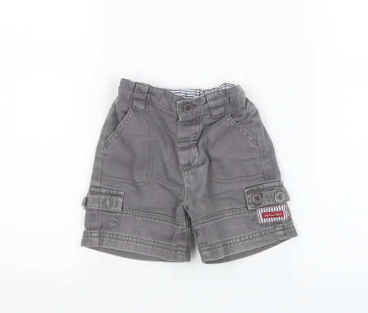 JoJo Maman Bébé Boys Grey   Cropped Trousers Size 6-9 Months