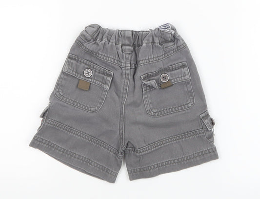 JoJo Maman Bébé Boys Grey   Cropped Trousers Size 6-9 Months