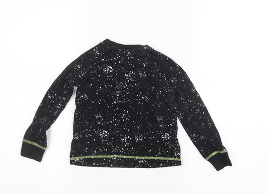 Matalan Boys Black Geometric   Pyjama Top Size 5 Years