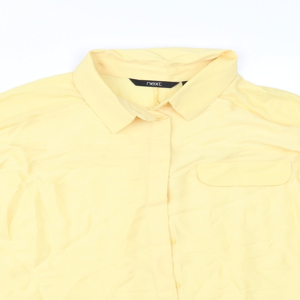 NEXT Womens Yellow   Tunic Button-Up Size 12