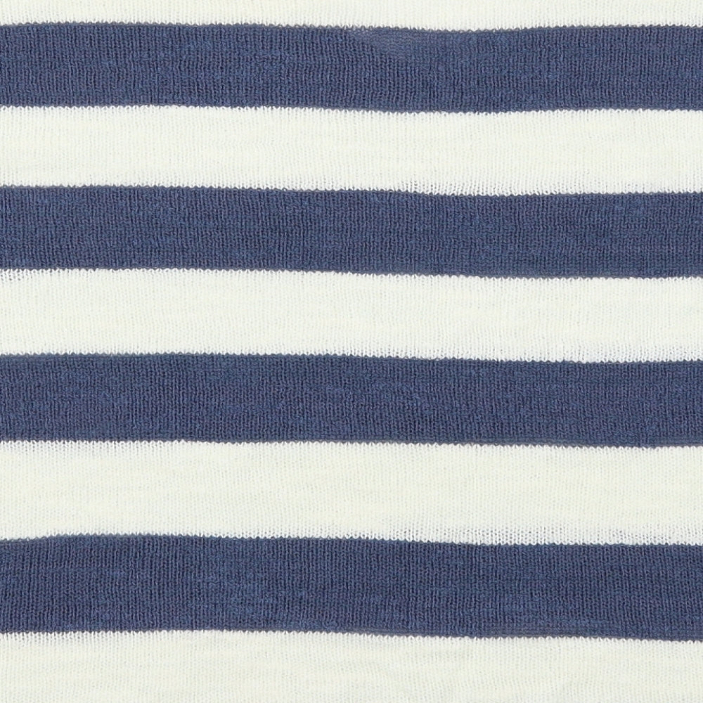 Capri Womens Blue Striped  Pullover Jumper Size M
