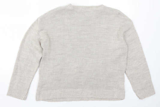Nasty Gal Womens Beige   Pullover Jumper Size S
