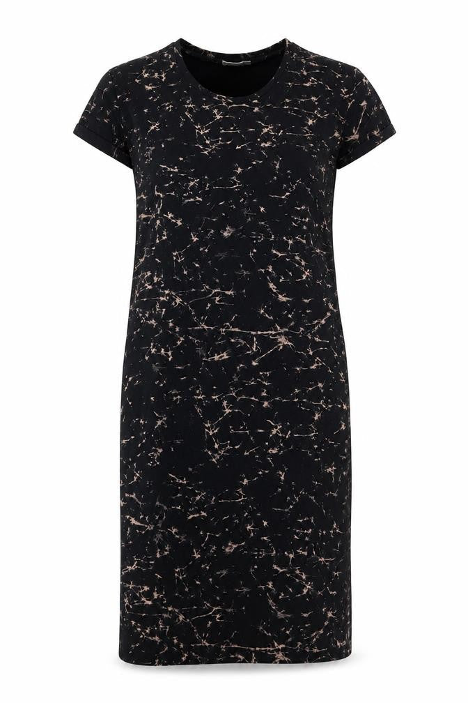 River Island Womens Black Geometric  Slip Dress  Size 10  - Marble Effect