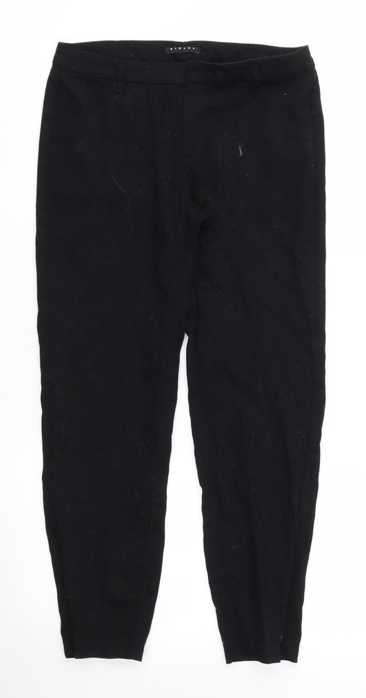 Sisley Womens Black   Trousers  Size 8 L25 in