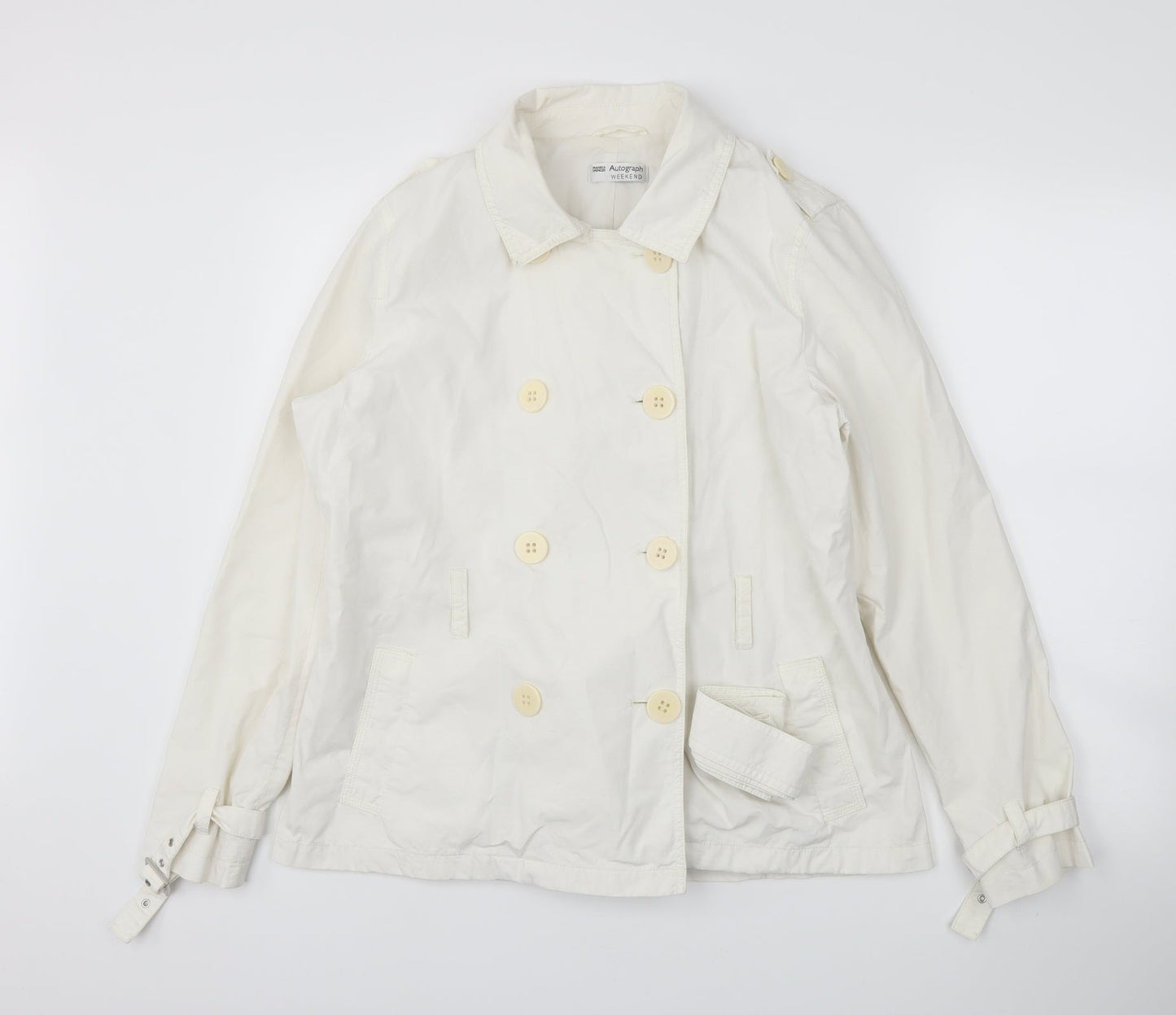 M&S Womens Ivory   Jacket Coat Size 14