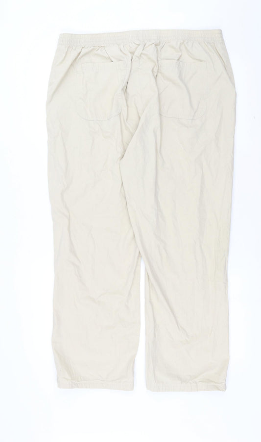 Marks and Spencer Womens Beige   Trousers  Size 18 L27 in