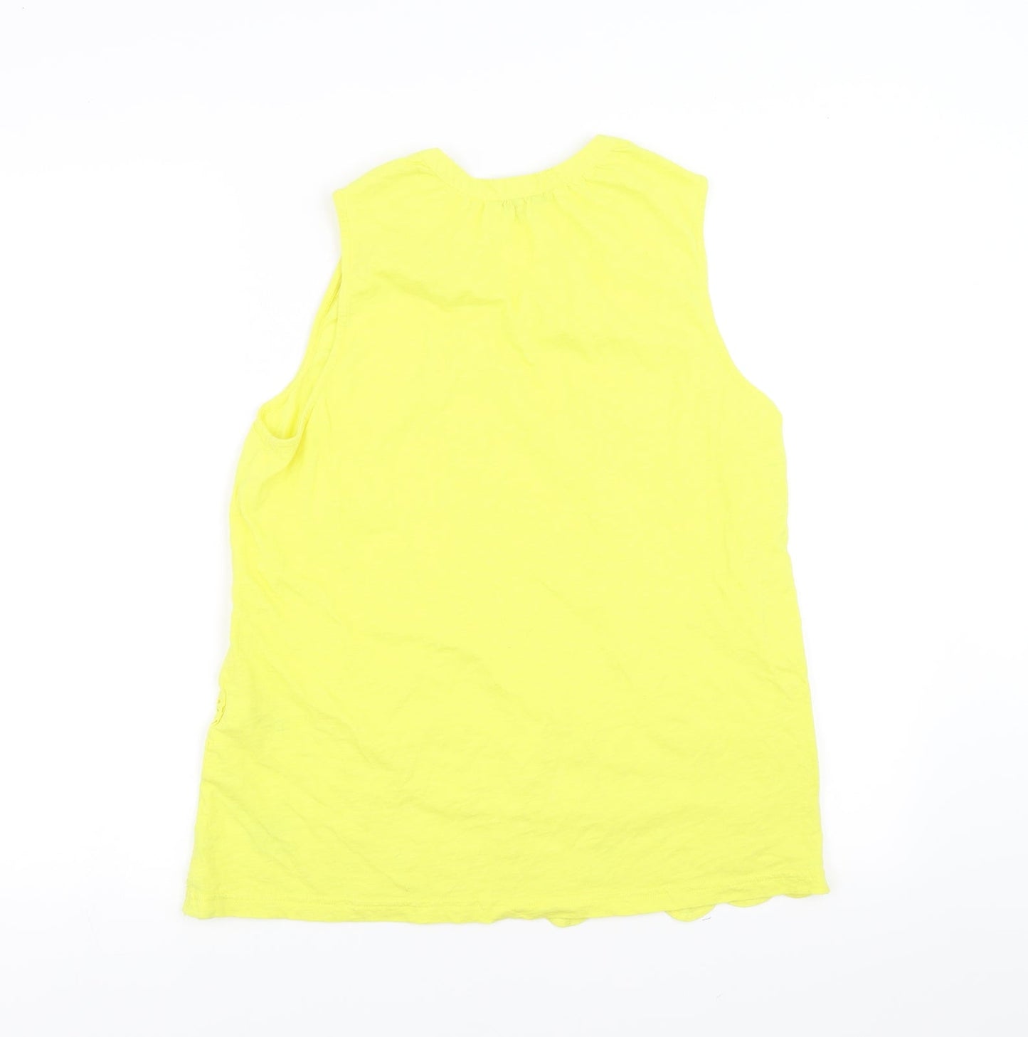 NEXT Womens Yellow   Basic Blouse Size 14  - cut out floral detail