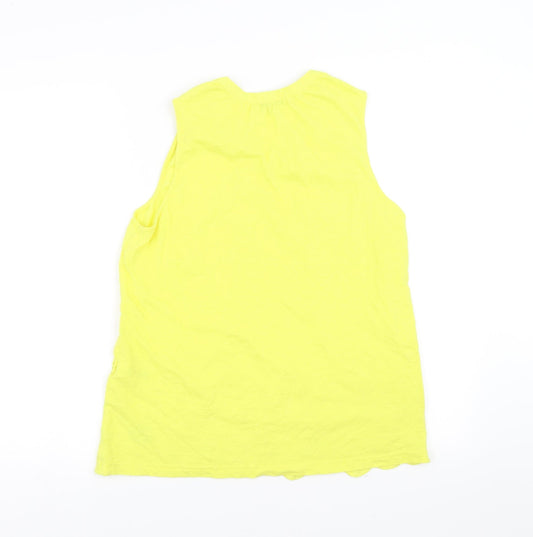 NEXT Womens Yellow   Basic Blouse Size 14  - cut out floral detail