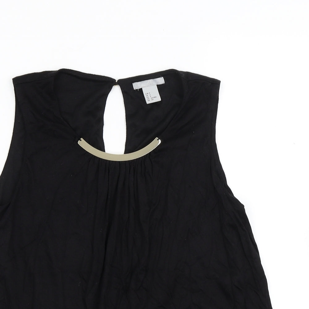 H&M Womens Black  Jersey Basic Tank Size S