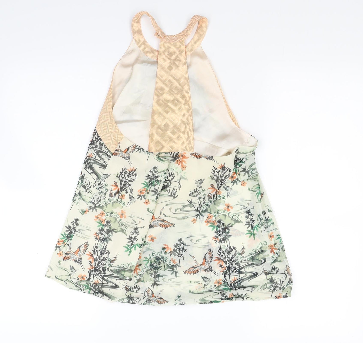 H&M Womens Green Floral  Basic Blouse Size S