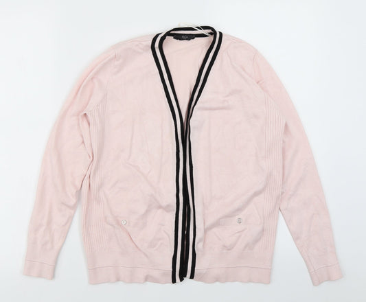 M&Co Womens Pink  Knit Cardigan Jumper Size 10
