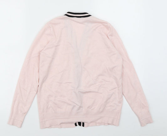 M&Co Womens Pink  Knit Cardigan Jumper Size 10