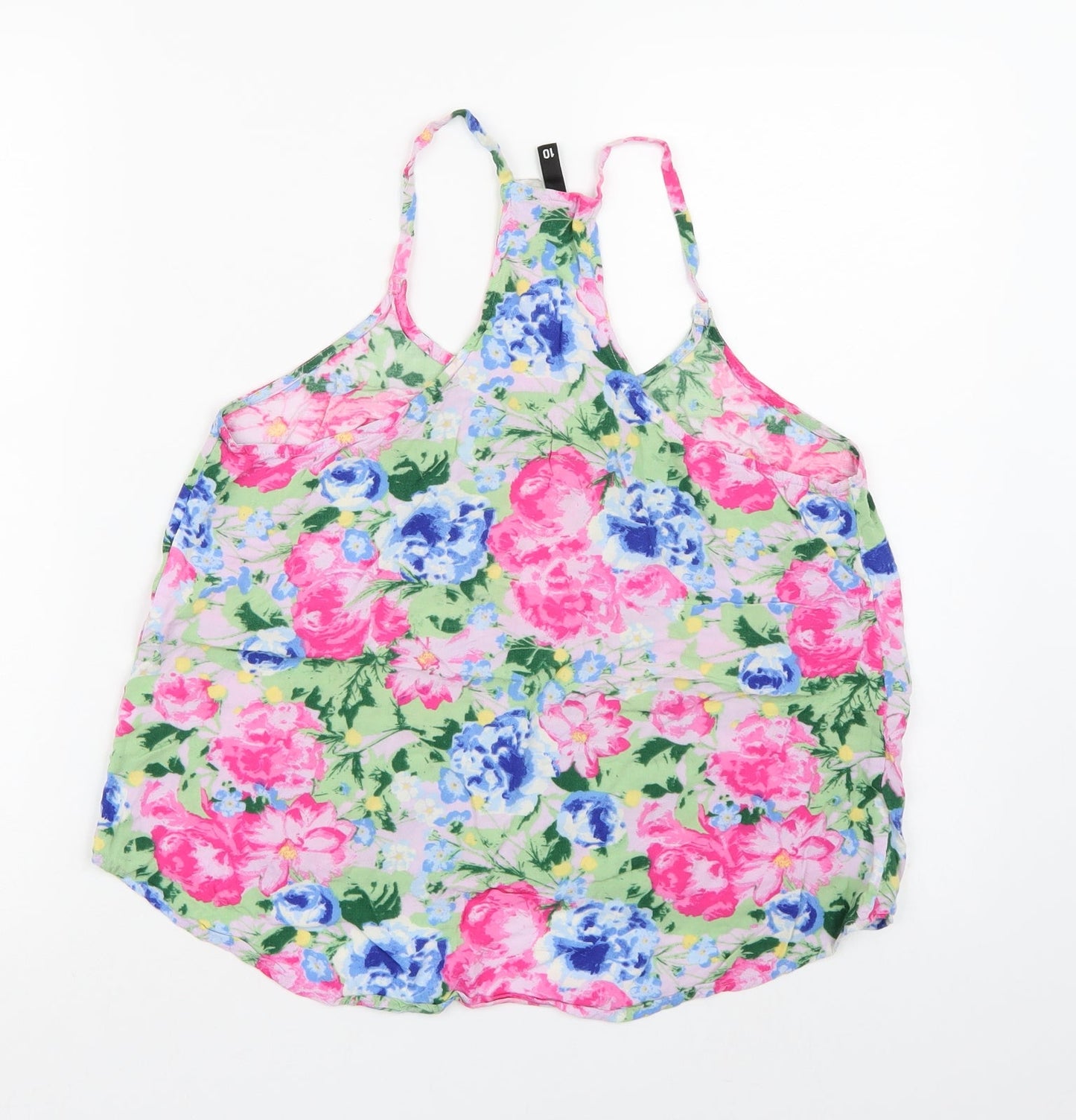 Divided by H&M Womens Multicoloured Floral Chiffon Camisole Tank Size 10