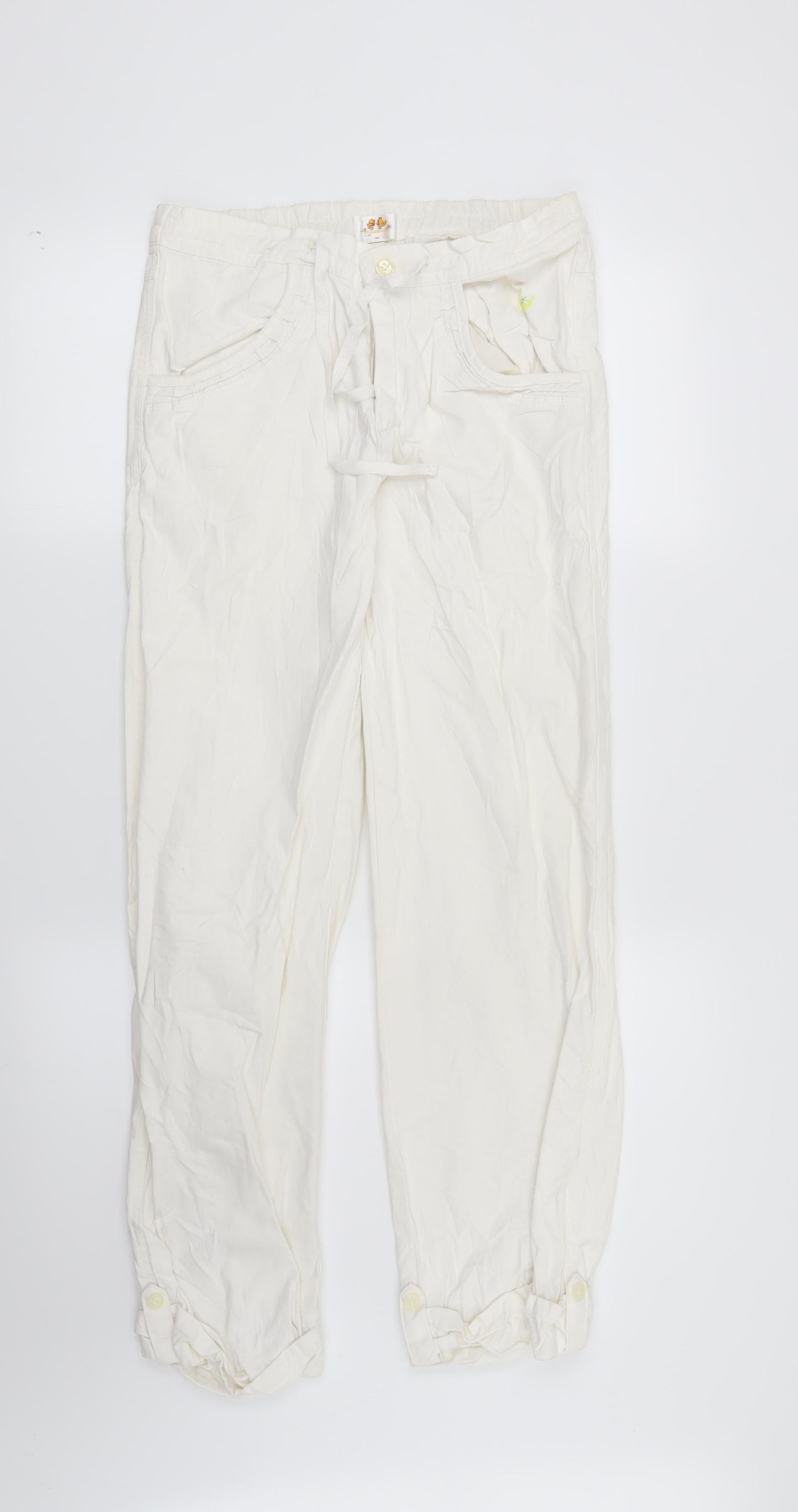 Preworn Womens White   Trousers  Size 28 in L28 in