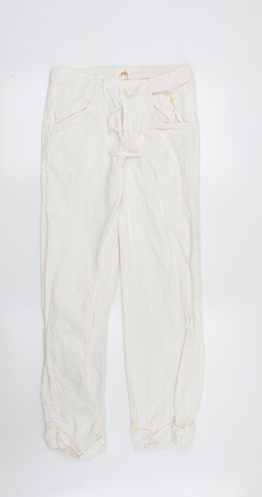 Preworn Womens White   Trousers  Size 28 in L28 in