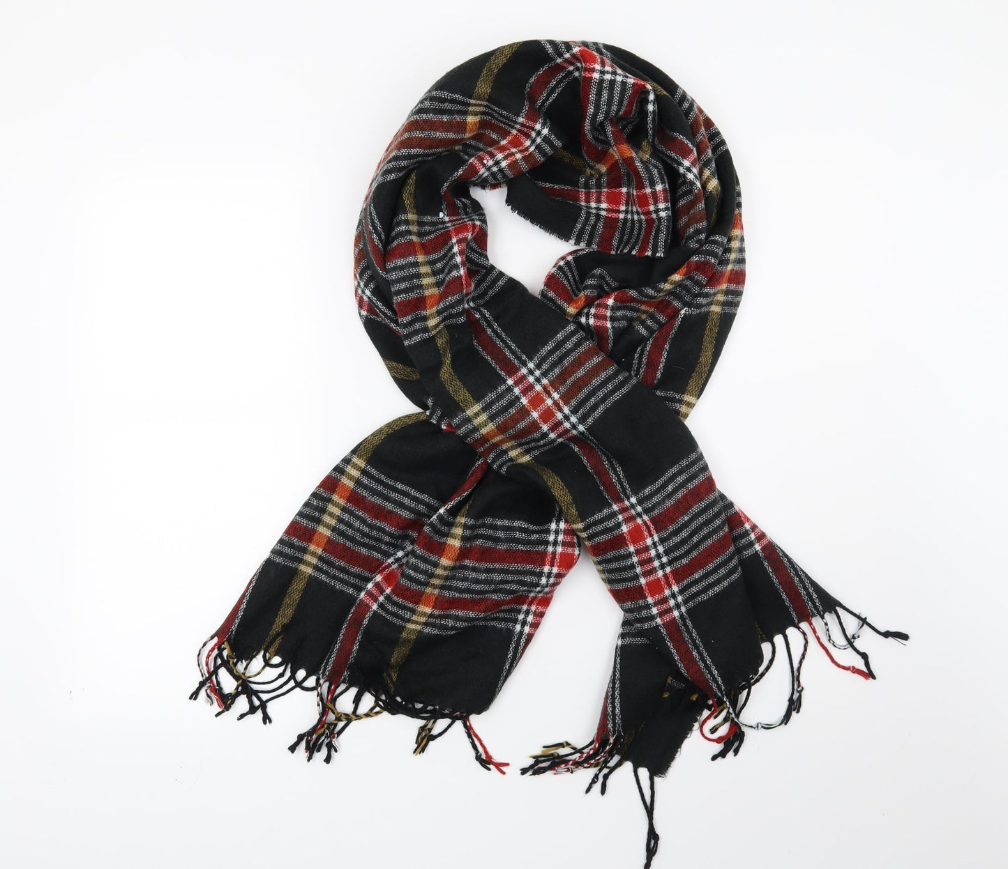 George Womens Black Check   Scarf