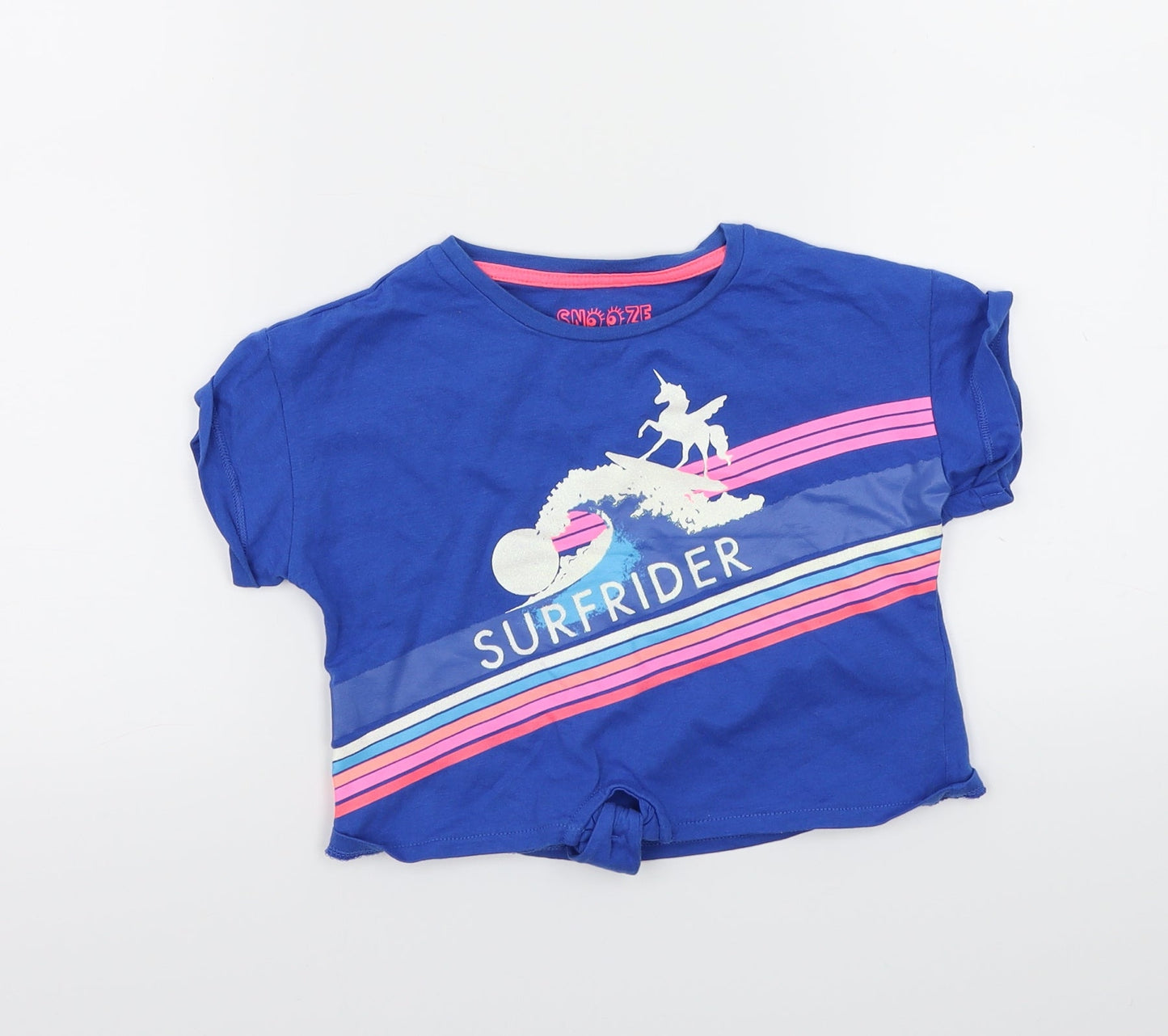 Marks and Spencer Girls Blue   Basic T-Shirt Size 4-5 Years