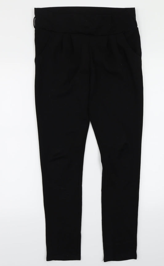 Prague Womens Black   Trousers  Size 6 L28 in