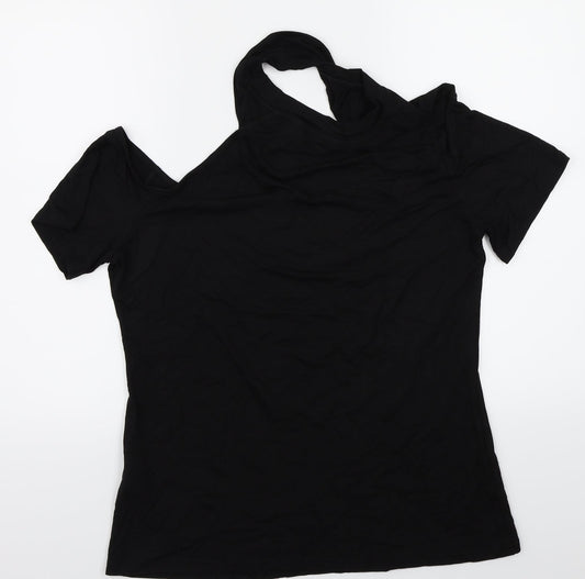 Preworn Womens Black   Basic T-Shirt Size XL