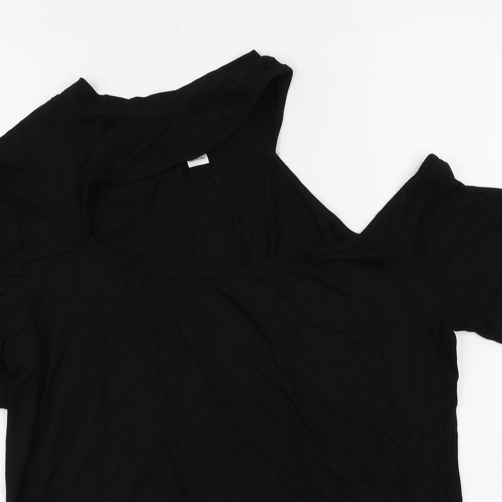 Preworn Womens Black   Basic T-Shirt Size XL