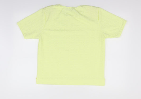 Pure & Natural Womens Yellow   Basic T-Shirt Size 14